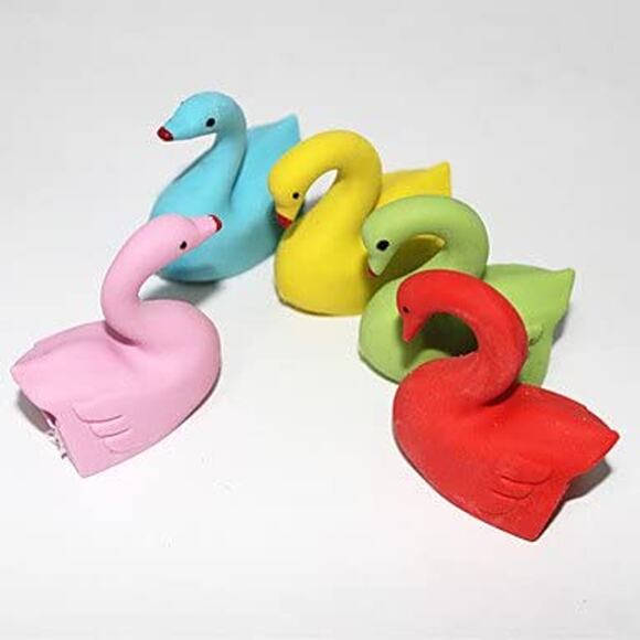 Swan Eraser & Pencil Sharpener Combo Multicolor Box of 24 GREAT FOR TEACHERS - Picture 4 of 10
